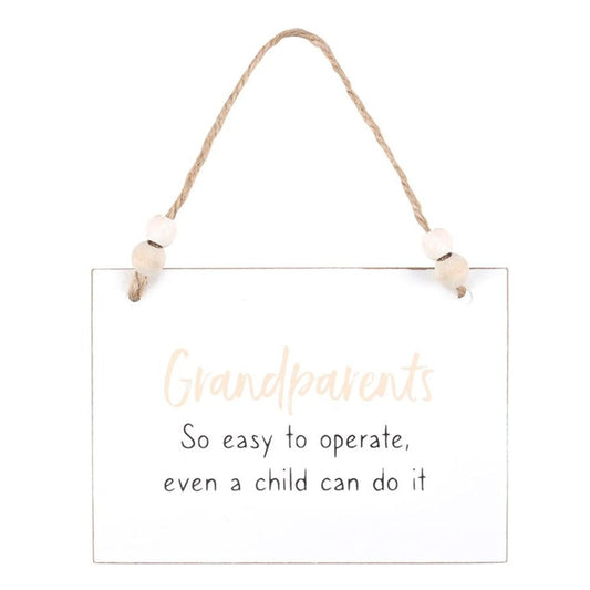 Grandparents Easy To Operate Hanging Sign