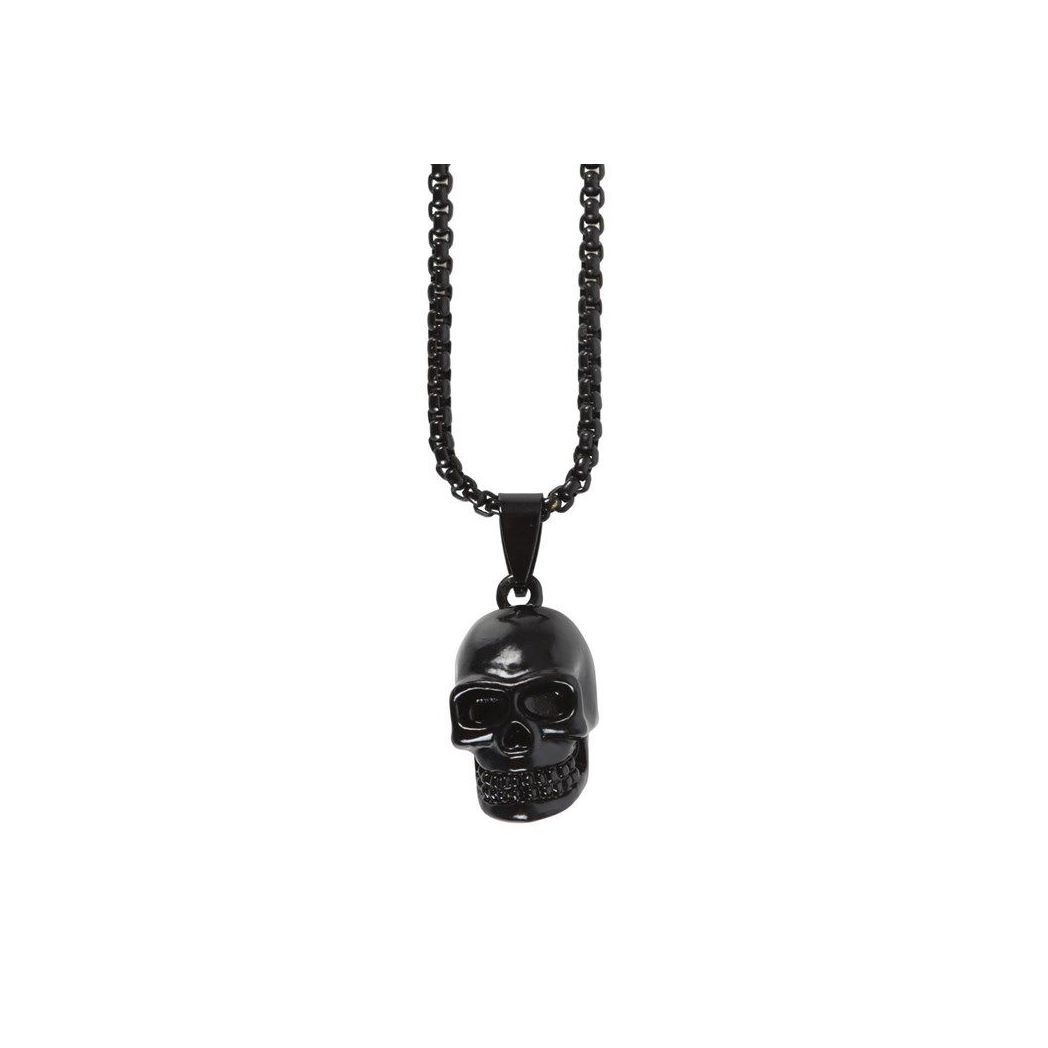 Black Stainless Steel Skull Necklace