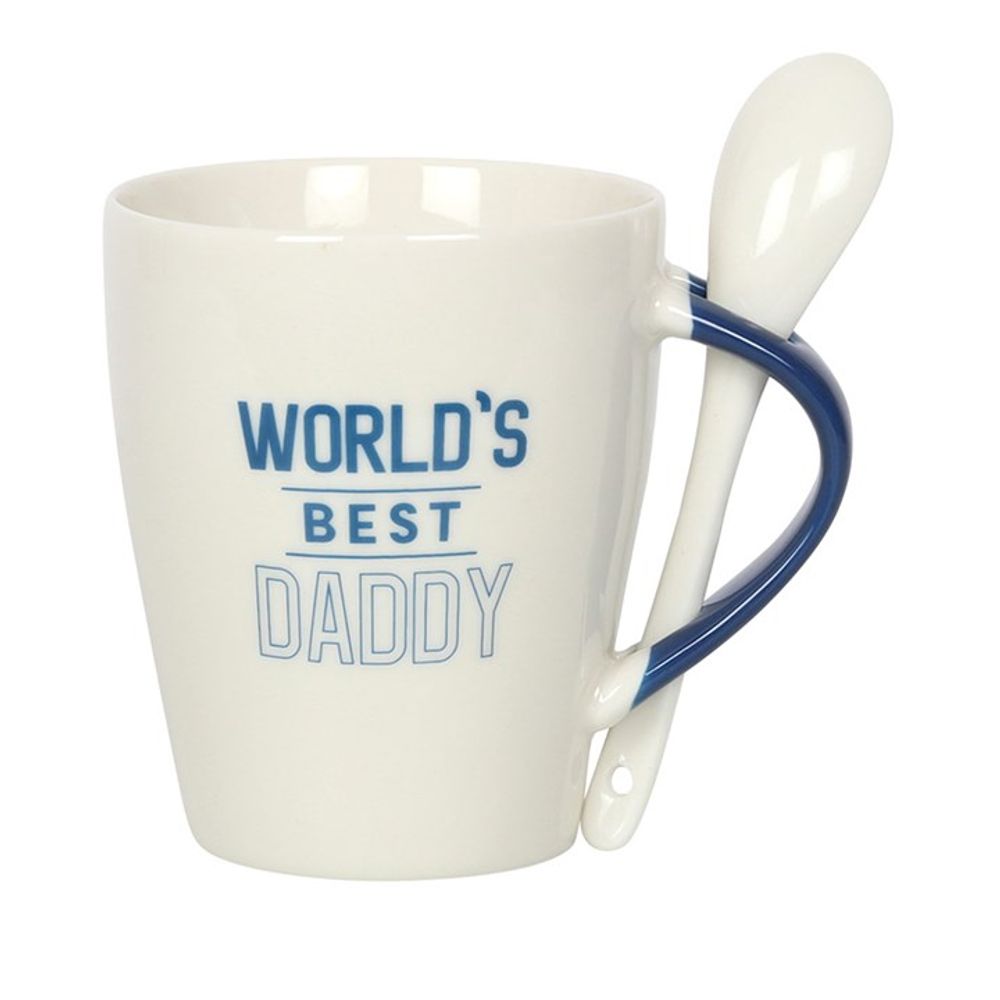 World's Best Daddy Ceramic Mug and Spoon Set