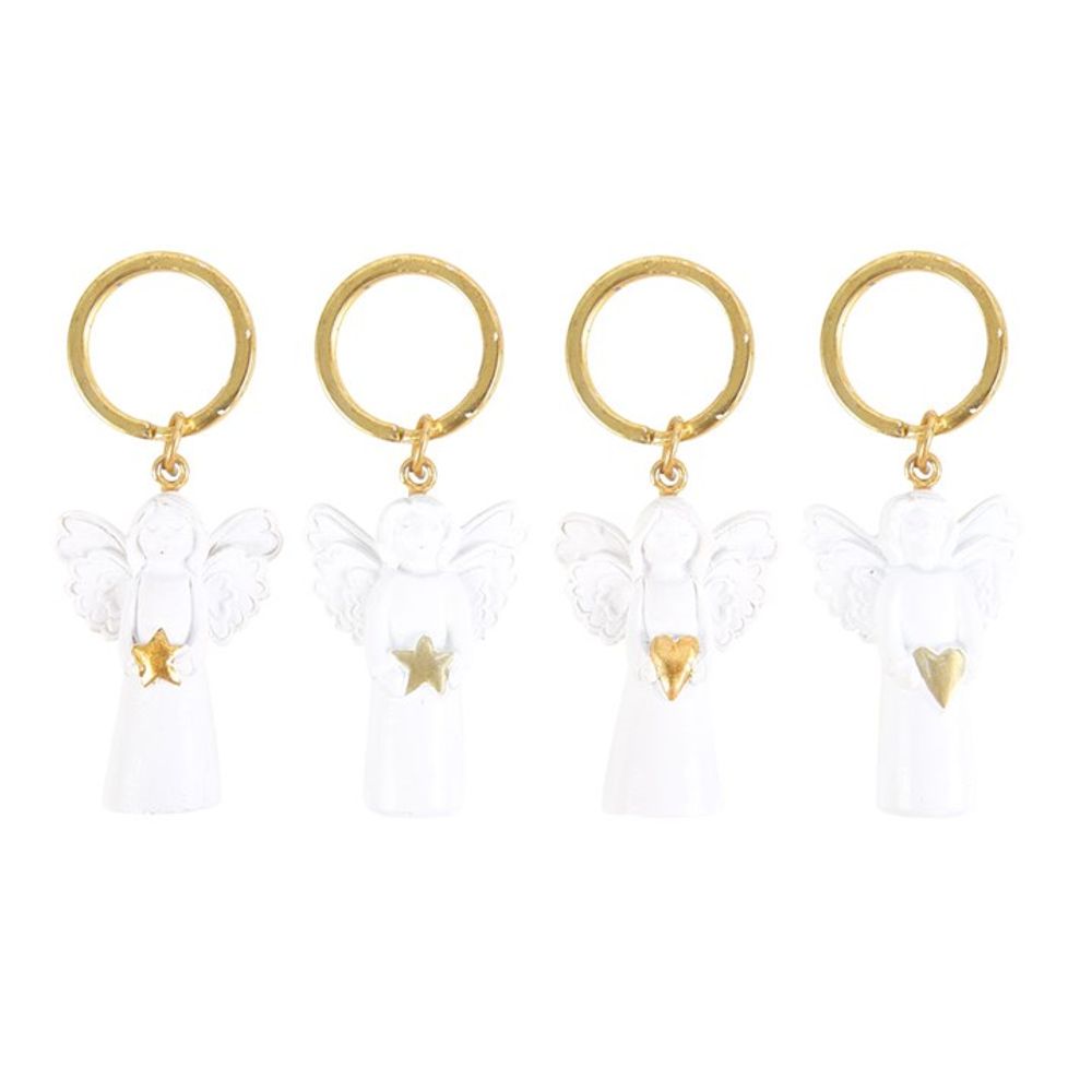 Set of 24 Guardian Angel Key Rings on Display