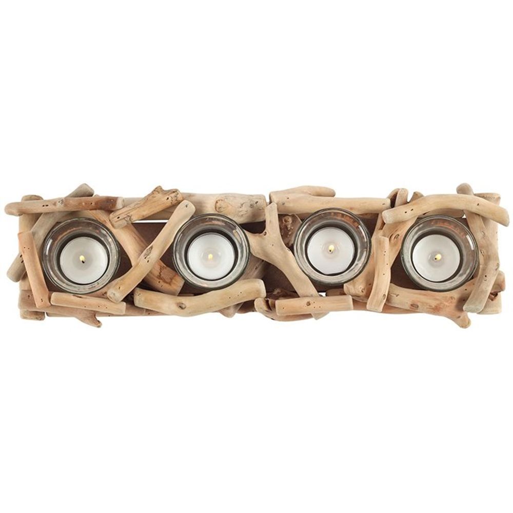 4pc Driftwood Candle Holder