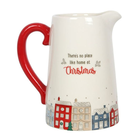 17cm Christmas Village Ceramic Flower Jug