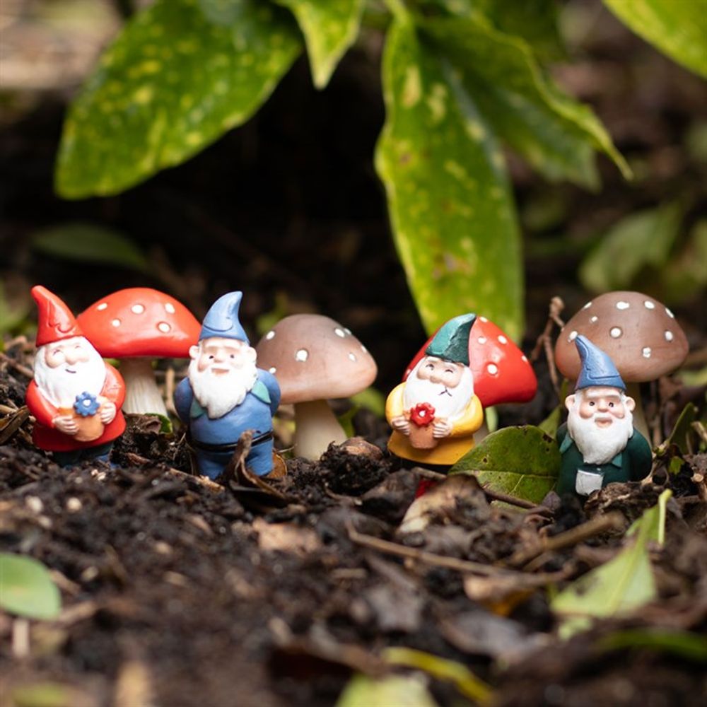 Set of 4 Mini Mushroom Plant Pot Pals